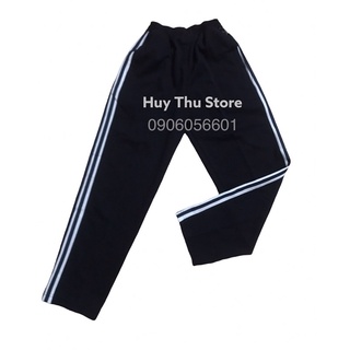Quần thể dục, thể thao học sinh 3 sọc trắng, cạp chun