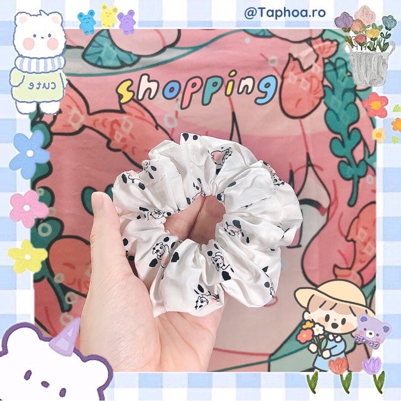 🐮Buộc tóc họa tiết chú bò sữa 🐮