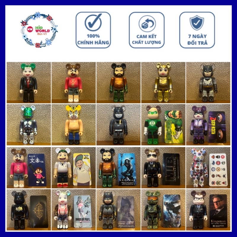 Chú gấu "bụng phệ" Bearbrick 100%, Hero & Villain Series. MS: 01.