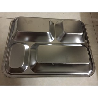 KHAY CƠM PHẦN 4 Ô CẠN INOX