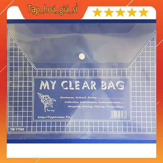 10 chiếc túi cúc Túi Clear Bag túi Clear đựng tài liệu  màu trắng