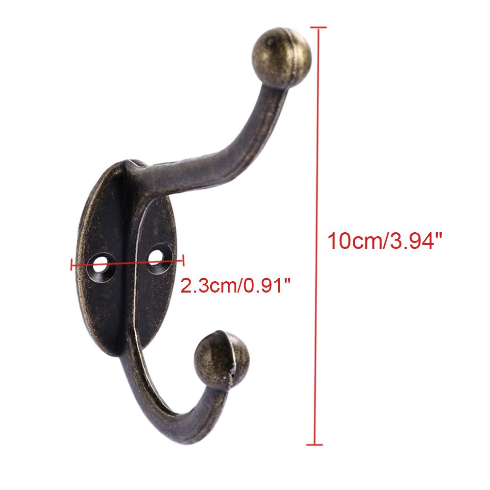 Móc Treo Đồ Gắn Tường Bằng Đồng Phong Cách Cổ Điển Giá Đỡ