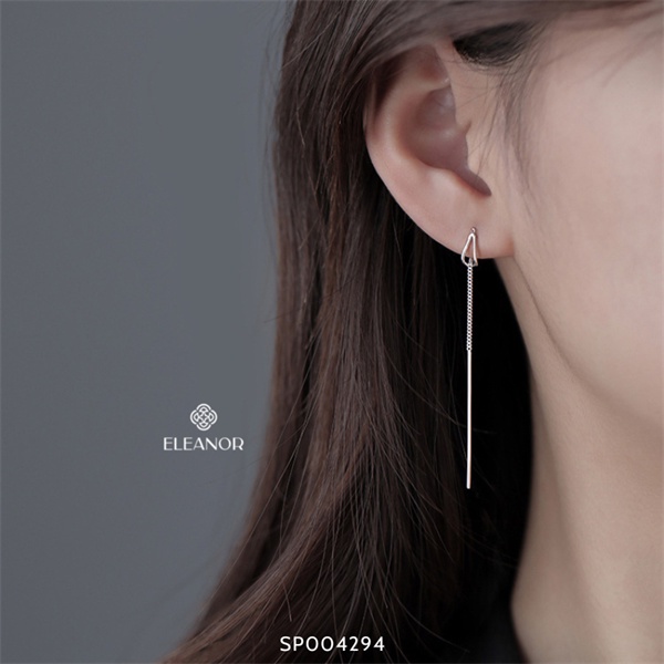Bông tai nữ dáng dài Eleanor Accessories thiết kế sợi mảnh khuyên tai basic phụ kiện trang sức 4294