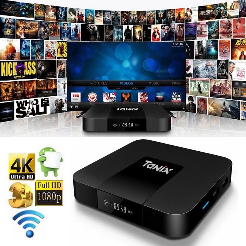 Android TV Box TX3 Mini-A, Wifi 2 băng tần 2.4GHZ/5GHZ, Bluetooth 4.1,  Android TV 9 PIE, Ram 2GB, Bộ nhớ trong 16GB