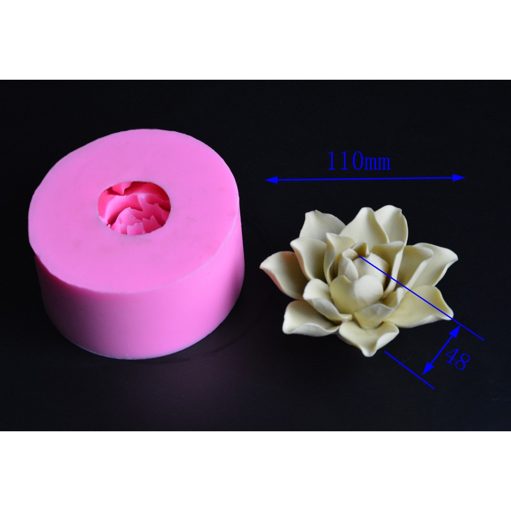 Khuôn rau câu 4D silicone Hoa sen nhú (Kích thước 11cm)