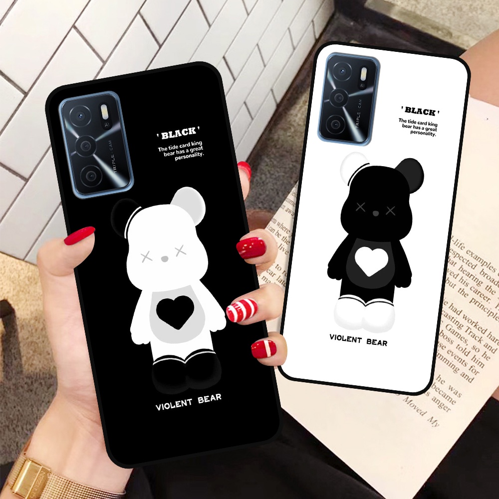 Ốp Oppo A16 / A16s in hình họa tiết Mountain, Be@rbrick dễ thương (T13 - T18)