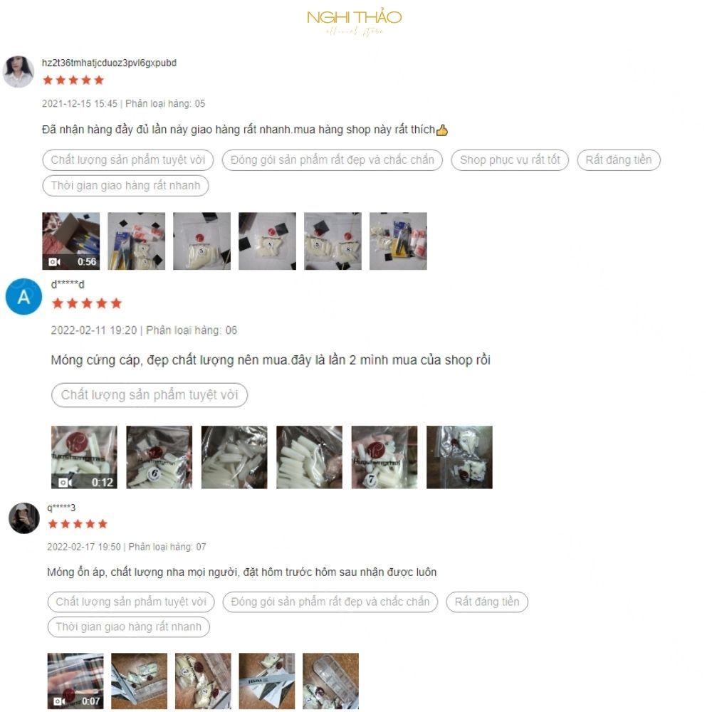 Móng úp lẻ size HSM NGHI THẢO