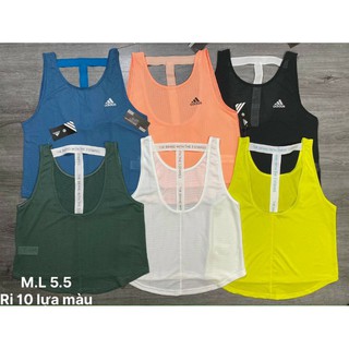 áo tập thể thao tanktop thun lưới dây chữ Size :M L6 màu