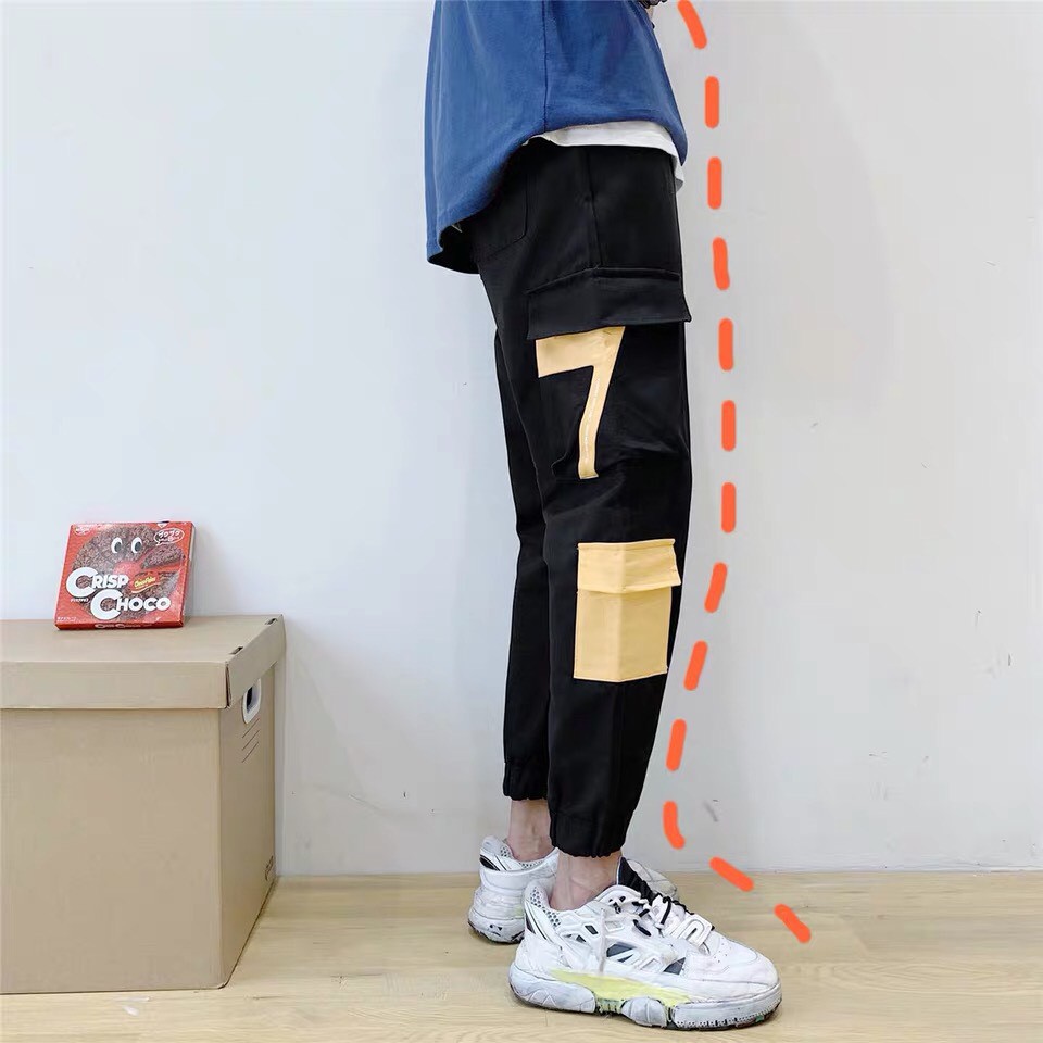 [Mã FADIRECT20 giảm 20K đơn 150K] Quần jogger kaki túi hộp unisex số 7, nam nữ ulzzang Wind | BigBuy360 - bigbuy360.vn