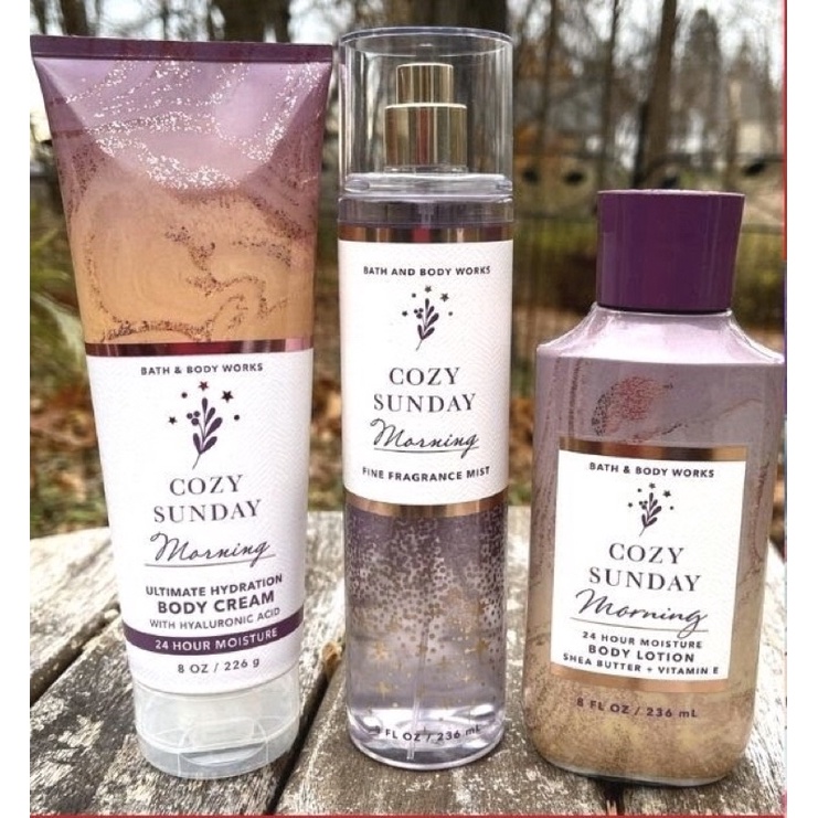 Sản phẩm sữa tắm xịt dưỡng lưu hương mịn da Bath and Body Works-Cozy Sunday Morning