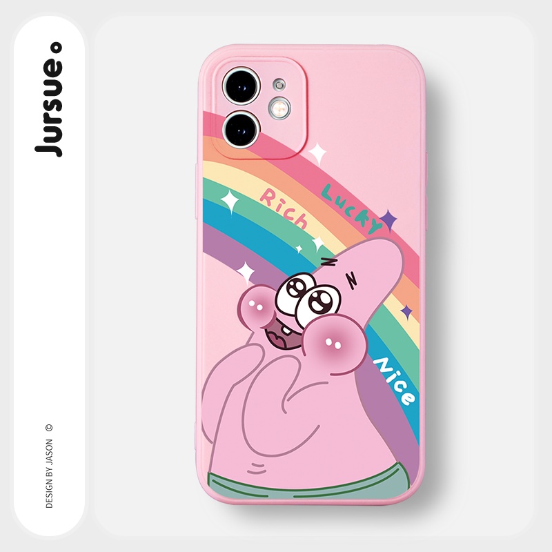 Ốp lưng JURSUE hoạt hình cặp đôi dễ thương đẹp Cho iPhone 14 13 12 11 Pro Max SE 2020 X XR XS 8 7 ip 6S 6 Plus kute Y2010