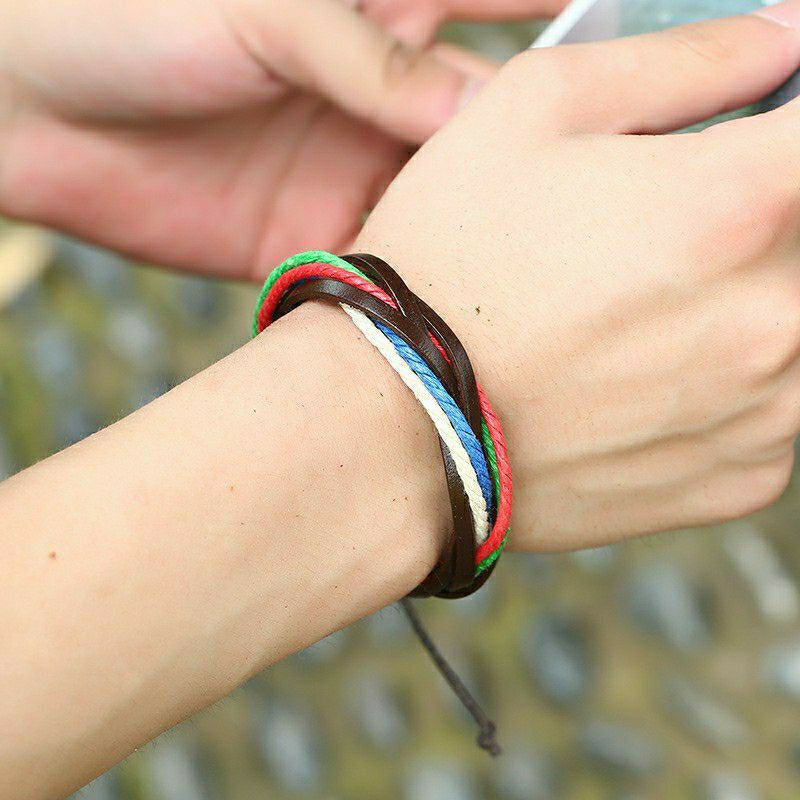 Vòng tay đan xéo đa dạng màu | BigBuy360 - bigbuy360.vn