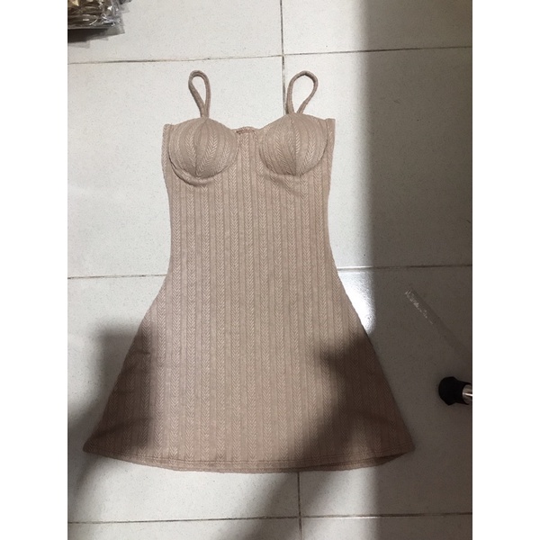 Đầm cúp ngực len xốp QC, đầm 2 dây body sexy D276