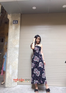 Váy maxi thổ cẩm👗XẢ KHO 55k❗️
