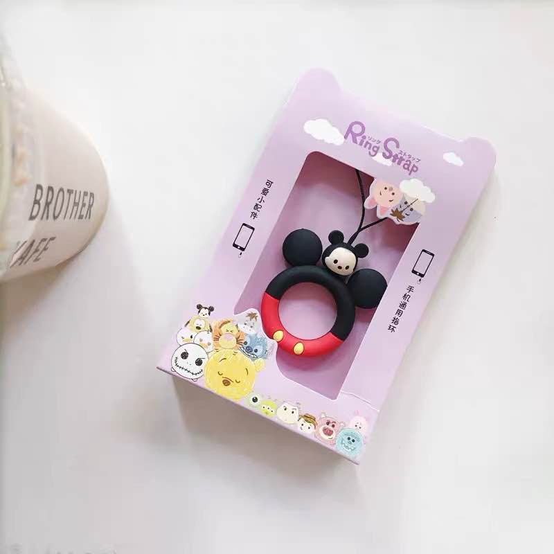Dây Đeo Điện Thoại / Chìa Khóa / Camera Ba Chiều Bằng Silicon Họa Tiết Hoạt Hình Mickey Minnie Dễ Thương