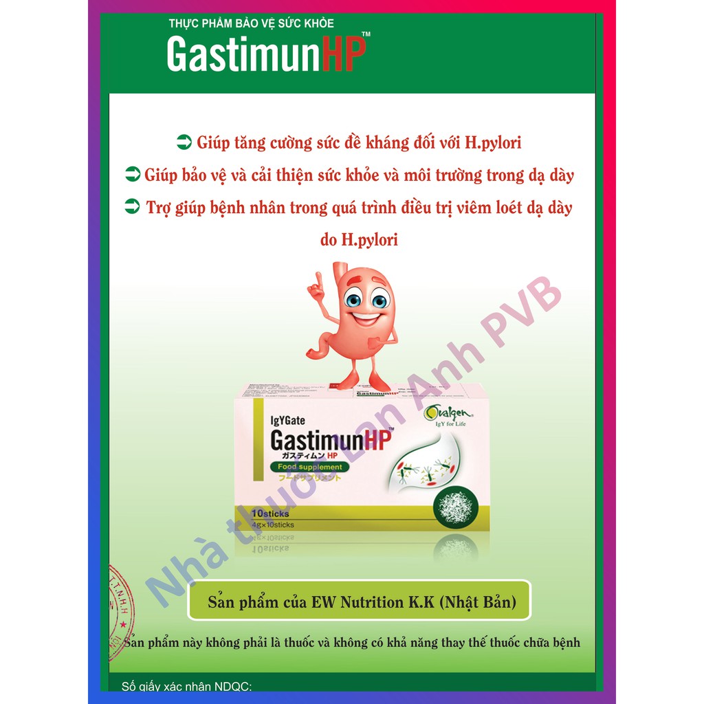 GastimunHP - Khắc tinh của vi khuẩn HP.