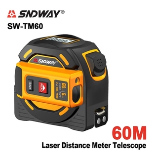 SNDWAY NEW Thước Đo Khoảng Cách Bằng Tia Laser Đa Năng 40m / 60m Dây Rút 5m