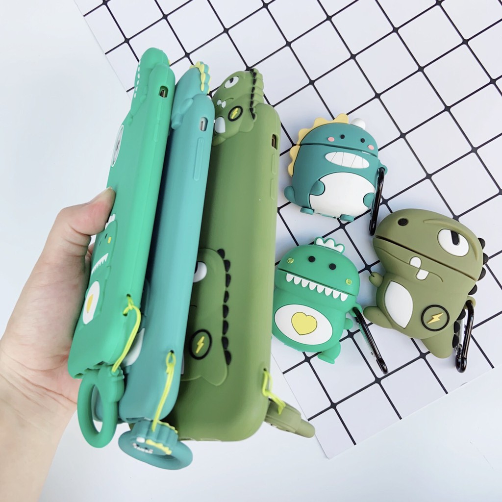 Ốp cao su khủng long 3D iPhone 6/6s/7/8/SE /7/8Plus/X/Xr/Xs/XsMax/11/Pro/Max 12 Mini 12/12 Pro/Max/13/Pro/Max