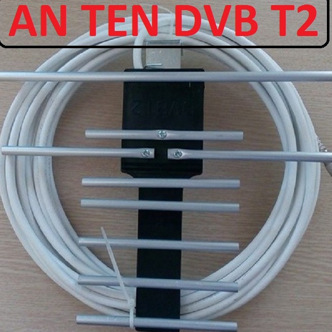 Anten thông minh thu sóng DVB T2 + 15m dây cáp + Jack - Anten DVB T2 DÂY 15M