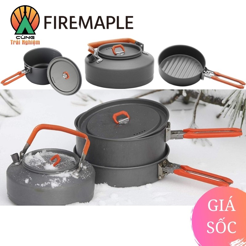 COMBO Nồi Chảo Nấu Ăn 3 Trong 1 Fire Maple FEAST 2 Gọn Nhẹ Chuyên Dụng Dành Cho Du Lịch, Dã Ngoại Cắm Trại