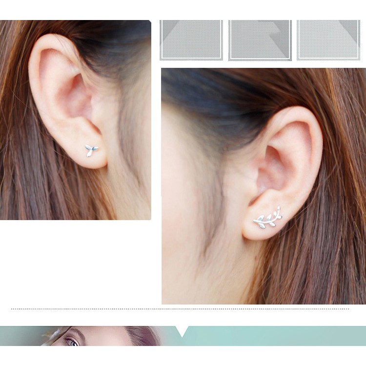 Bông Tai Mạ Bạc 925 Hình Hoa Cúc Đính Đá Pha Lê Phong Cách Hàn Quốc