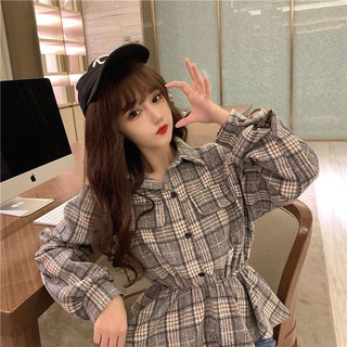 [Order] Áo sơ mi nữ dạ kẻ sọc caro đuôi cá Quảng Châu đẹp có size