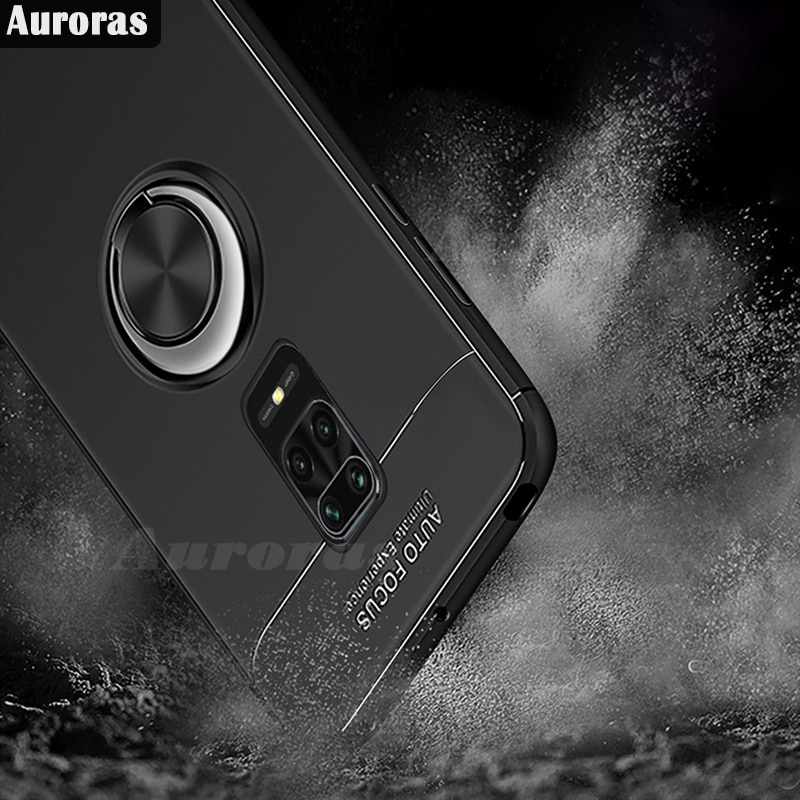 Ốp điện thoại silicon có nhẫn đỡ cho Xiaomi Redmi Note 9S Redmi Note 9 Pro Max
