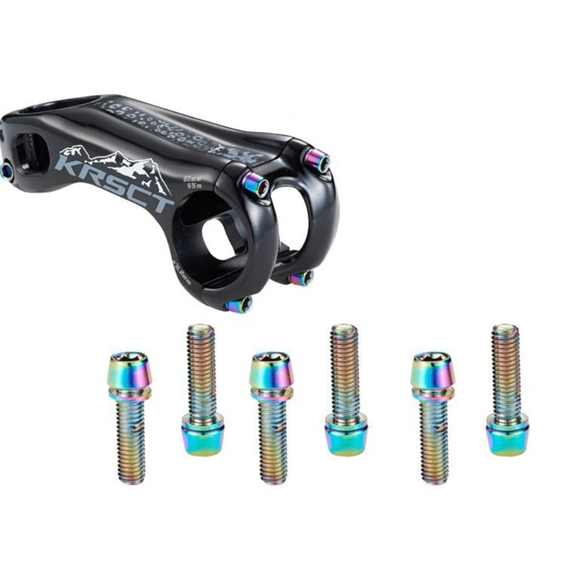 Ốc Vít Mạ Titan Gắn Tay Lái Xe Đạp M5 / M6 MTB