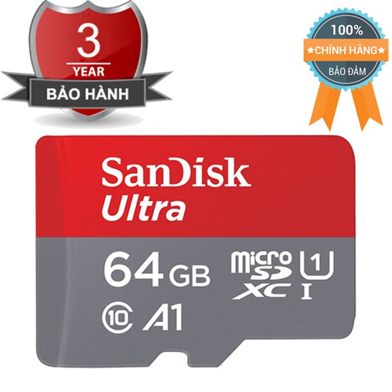 Thẻ nhớ MicroSDXC SanDisk Ultra A1 64GB 32GB 100MB/s - BH chính hãng 36 tháng | BigBuy360 - bigbuy360.vn