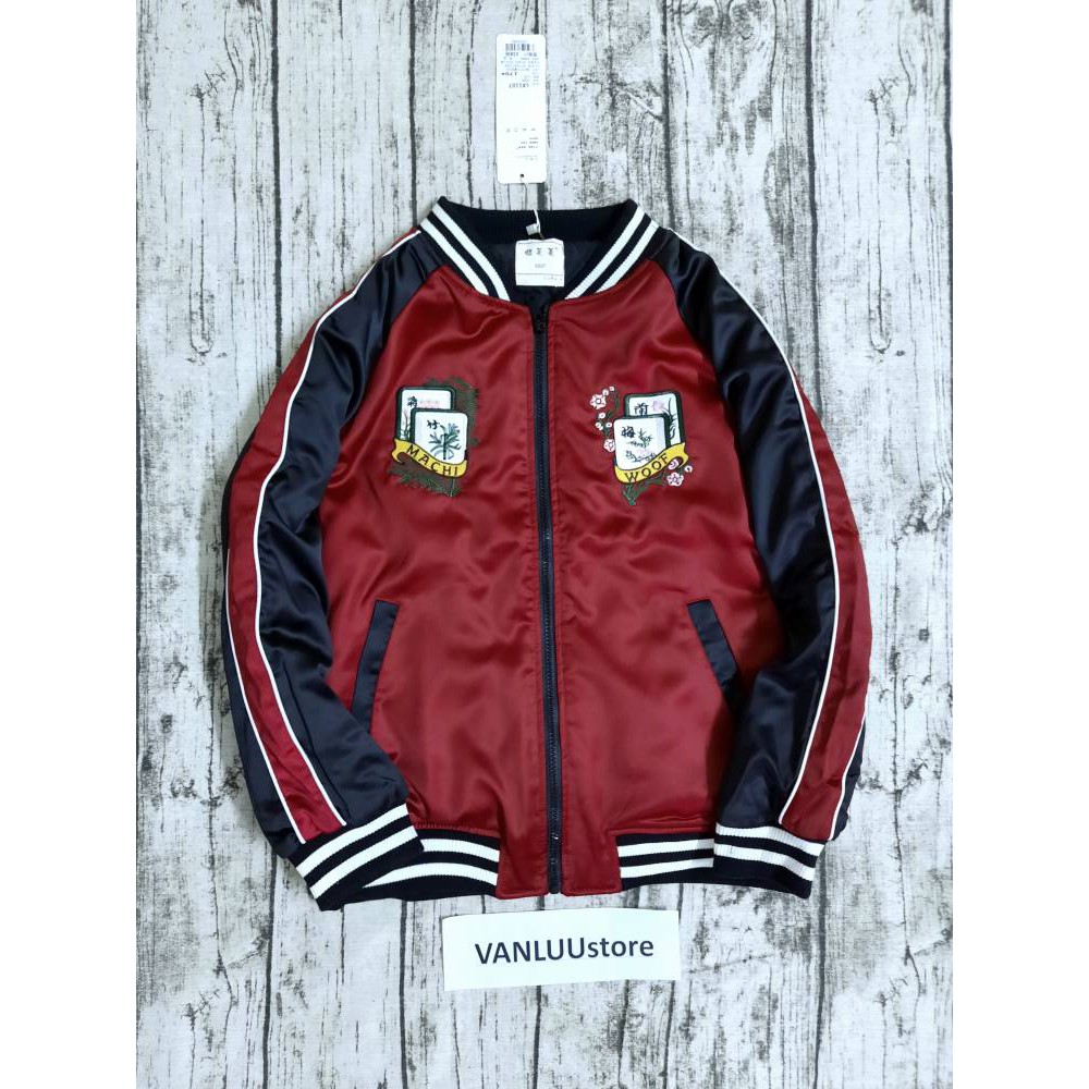 Áo khoác bomber thêu,áo bomber thêu 2 lớp cực chất