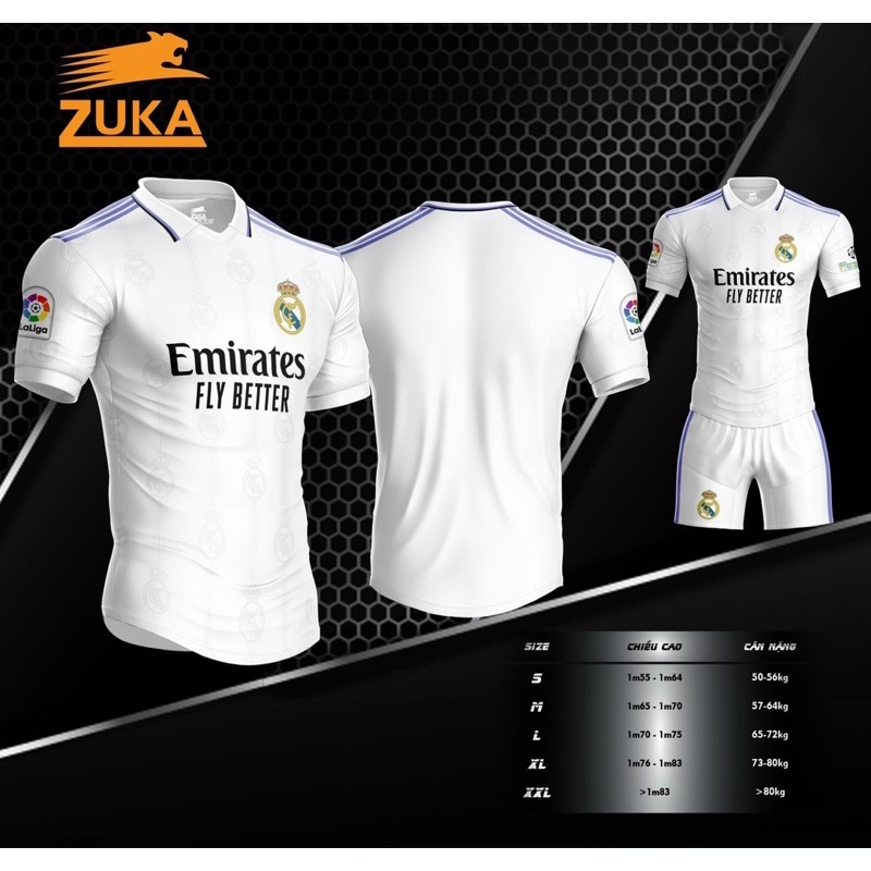 Bộ quần áo bóng đá CLB Real mùa giải 2022-2023