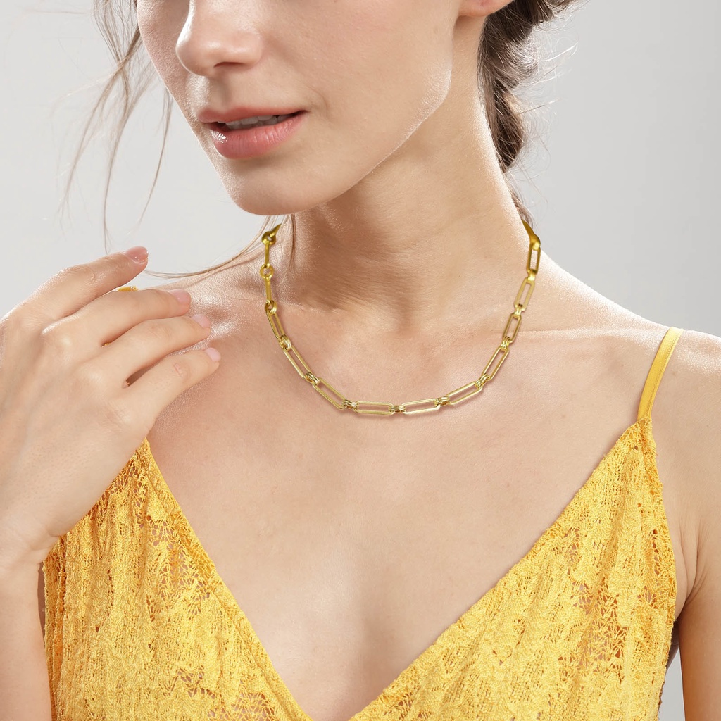 Vòng cổ Mạ Vàng 14k Thiết Kế Đơn Giản Cho Nữ