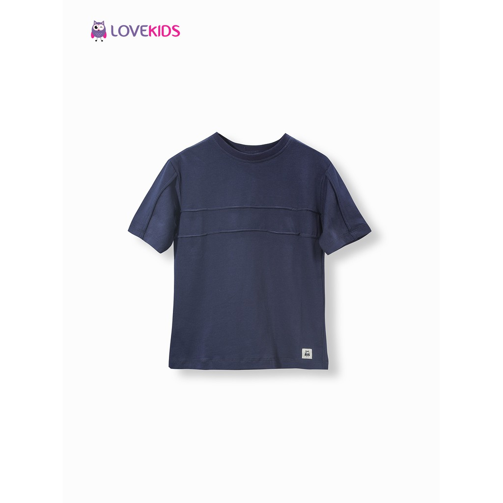 Áo thun xanh phối ngực LK0338 - Lovekids