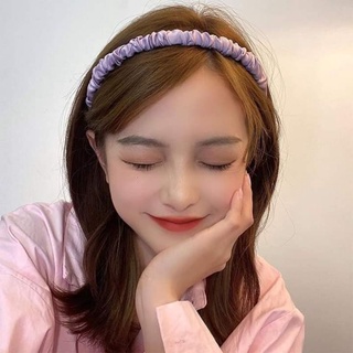 Bờm tóc nhún lụa vải satin phong cách Hàn Quốc dễ thương