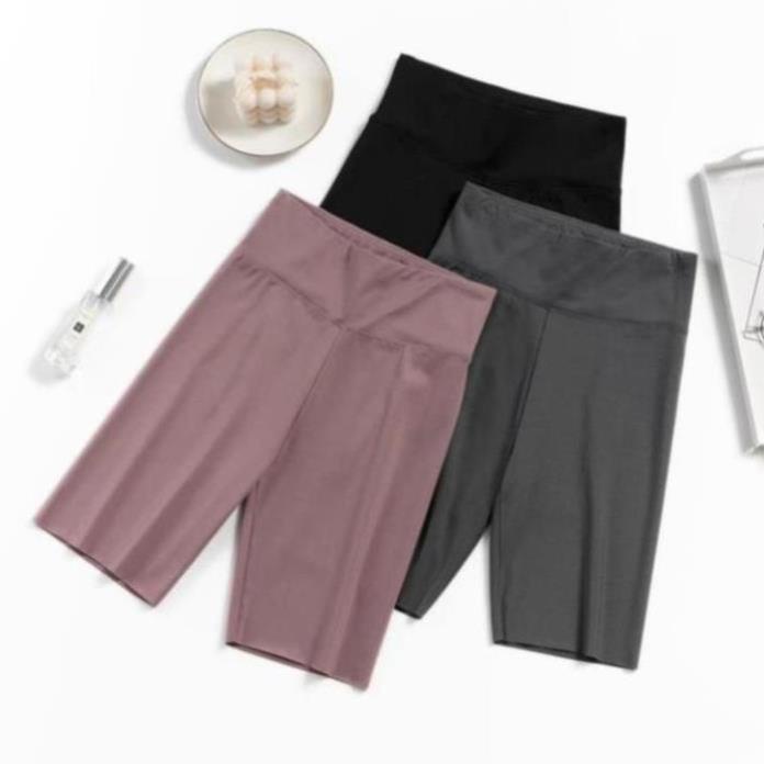 Quần Legging Thể Thao Nữ Cạp Cao Cao Cấp Hàn Quốc Quần Đùi Cạp Cao Biker Tập Gym Yoga Aerobic Mùa Hè | BigBuy360 - bigbuy360.vn