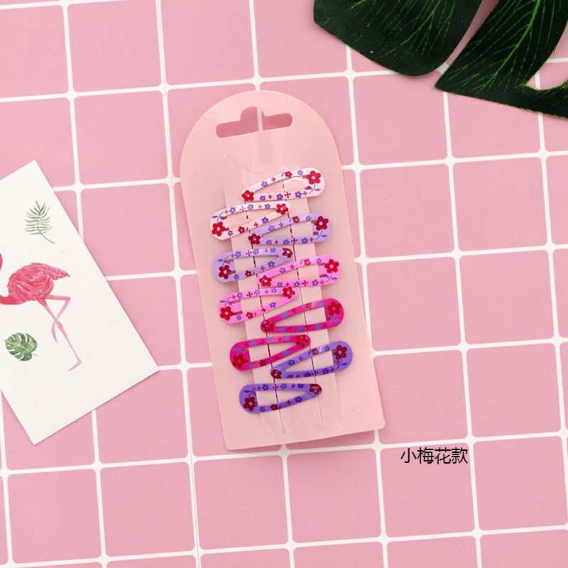 Bộ 10 kẹp tóc kim loại hình trái tim xinh xắn cho bé gái
