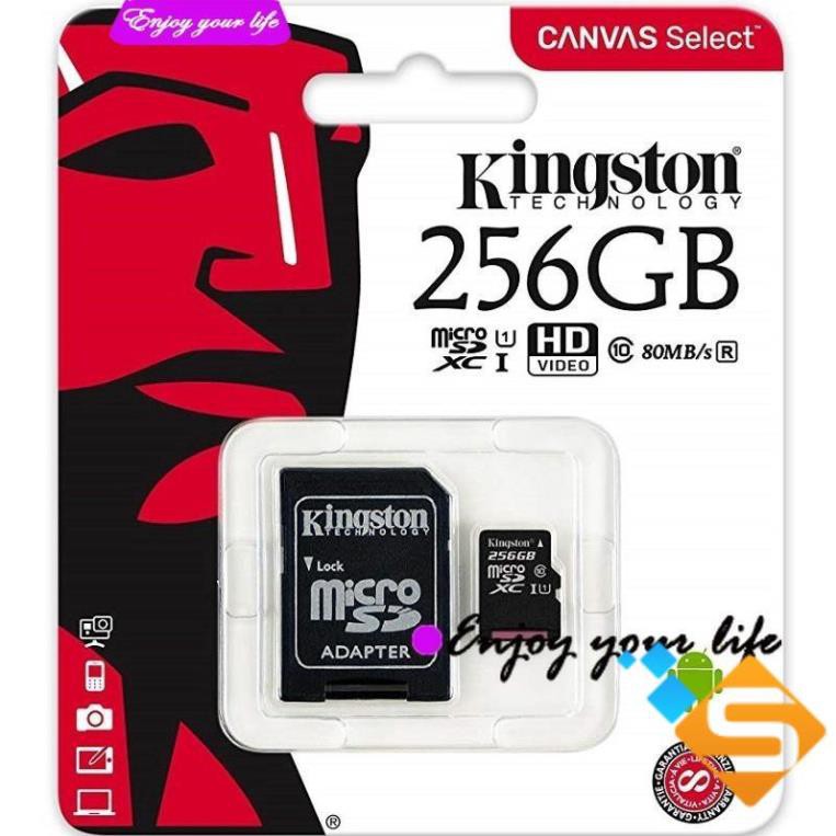 Thẻ nhớ microSD KINGSTON 32GB, 64GB, 128GB, 256GB class 10 - Hàng Chính Hãng - Bảo hành 5 năm