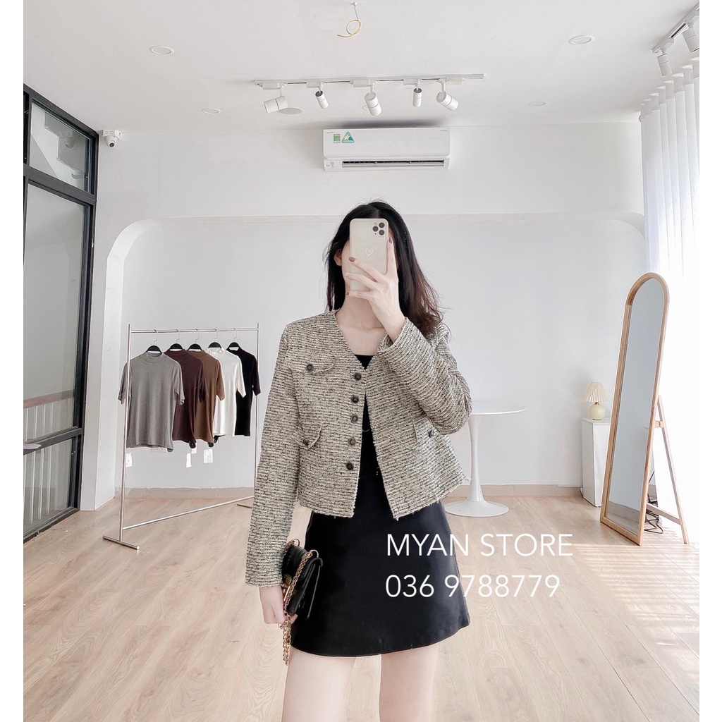 Khoác tweet viền cắt A092127