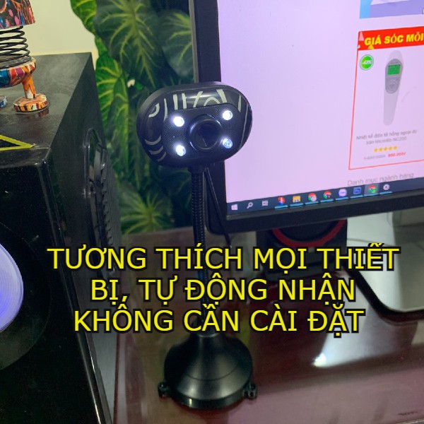 [CAM KẾT QUAY CHỮ SIÊU NÉT ] Webcam máy tính siêu nét chuyên cho dạy online,dùng cho laptop,Pc Bảo hành 12 tháng