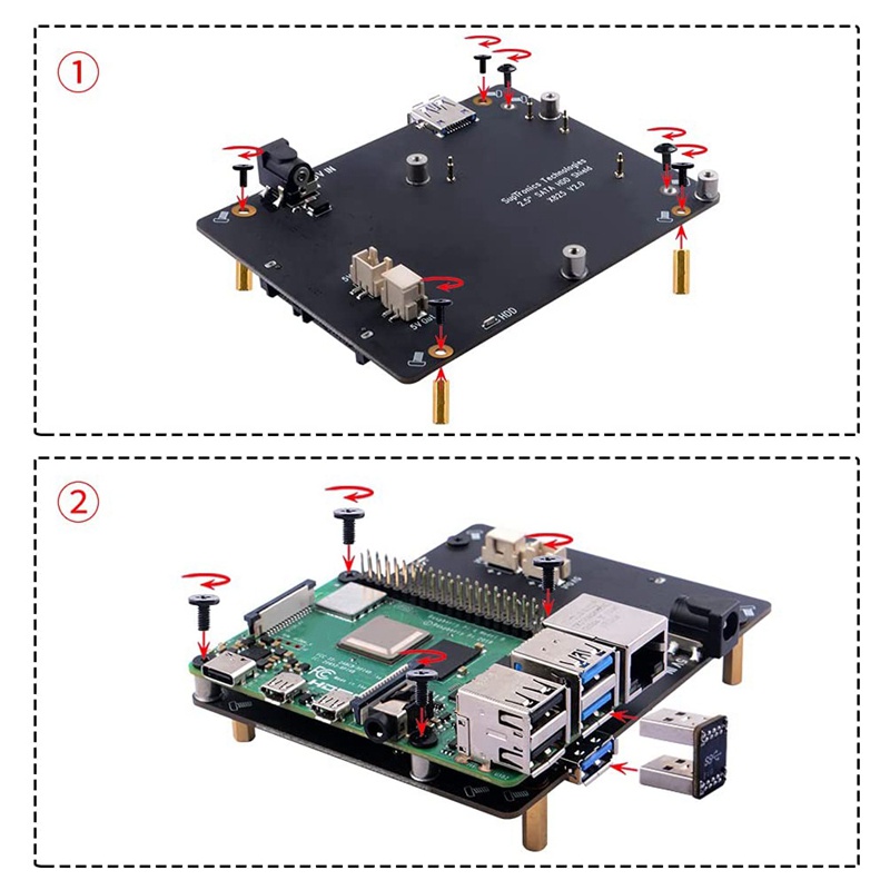 Bảng mạch mở rộng ổ cứng 2.5 Inch SATA HDD/SSD X825 USB3.1 cho Raspberry Pi 4 el B
 | WebRaoVat - webraovat.net.vn