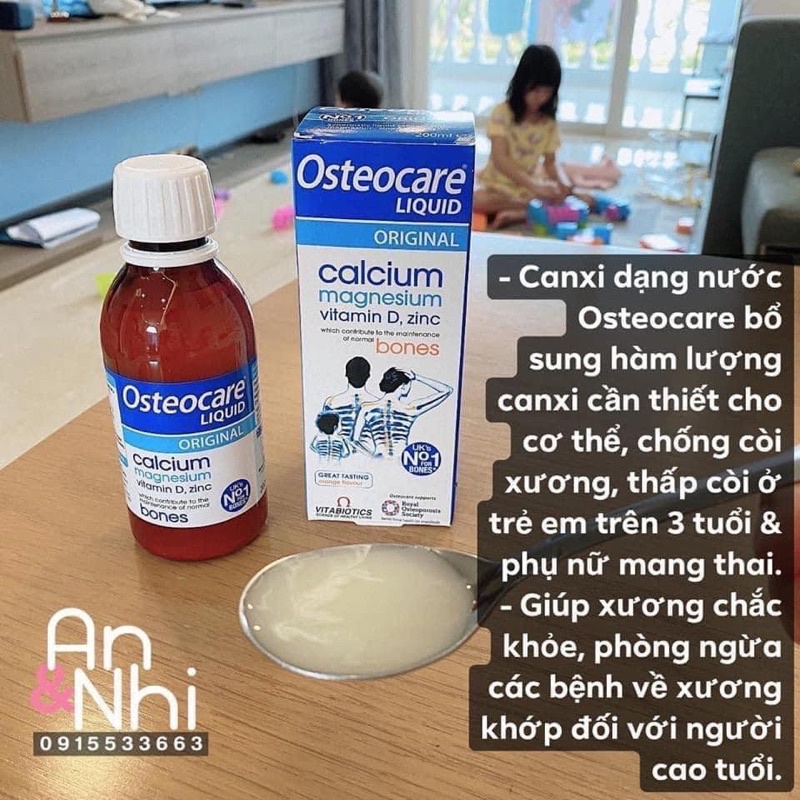Canxi nước Osteocare dành cho cả gia đình