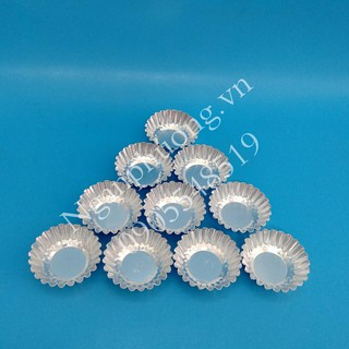 Bộ 10 khuôn bánh tart viền hoa bằng nhôm