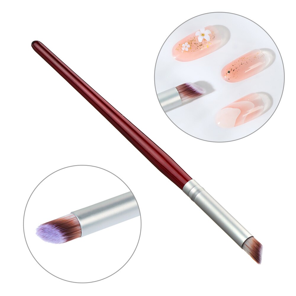 [Hàng mới về] Cọ vẽ trang trí móng tay hiệu ứng gradient tay cầm gỗ sử dụng tiện lợi
