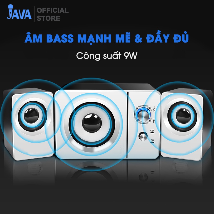 [Bass Cực Mạnh] Bộ 3 Loa Máy Tính PC Cao Cấp 2.1 - Loa vi tính Âm Bass Echo Hay - Nhỏ Gọn