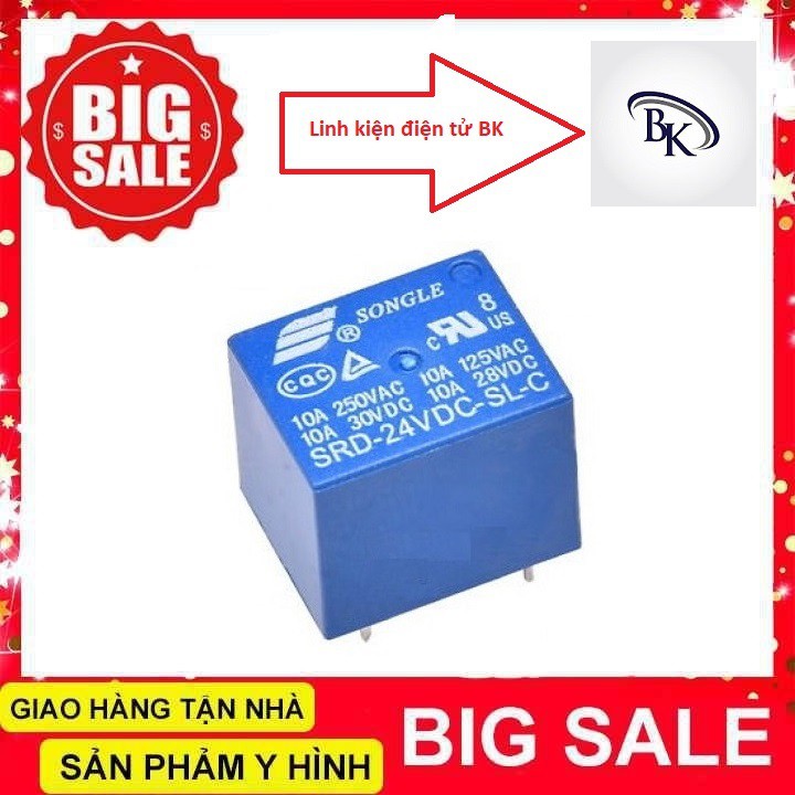 Relay rơ le 5v 12v 24v - 250VAC 10A SRD 5P-linhkiendientubk