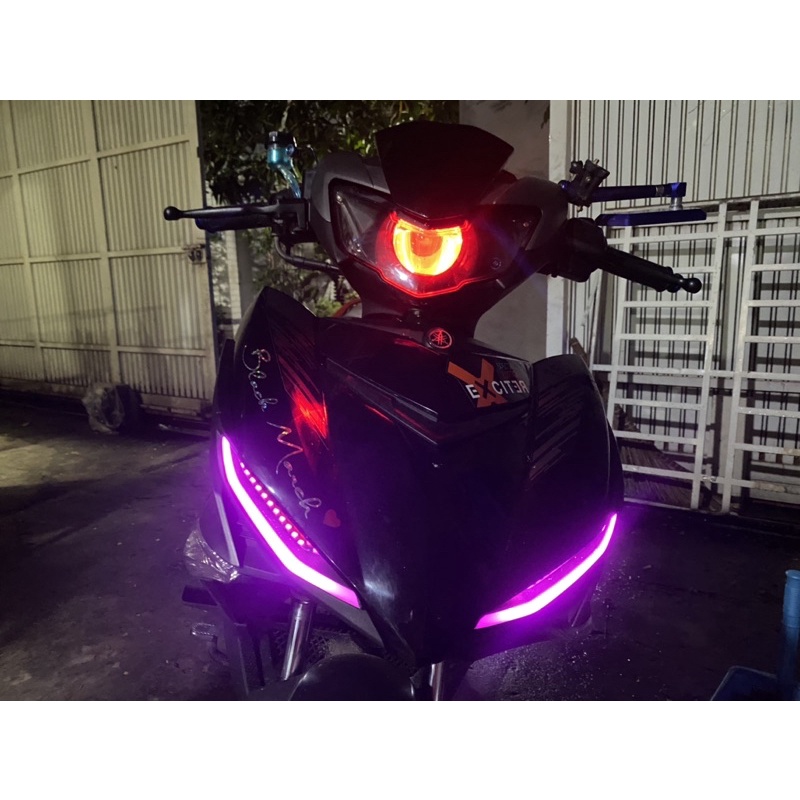 Choá đèn Ex150 2019 lên Bi Titanblack kèm mắt quỷ đỏ, bộ dây passing cho bi, lắp đặt như zin