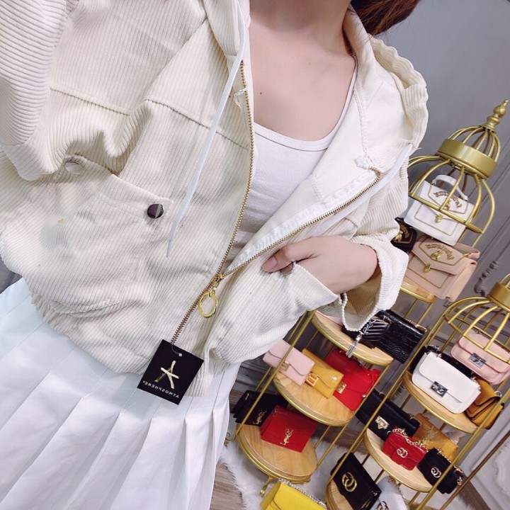 Áo khoác Bomber Nhung Tăm có mũ 🌟FREESHIP🌟 Áo Nhung Tăm - Hàng VNXK | BigBuy360 - bigbuy360.vn