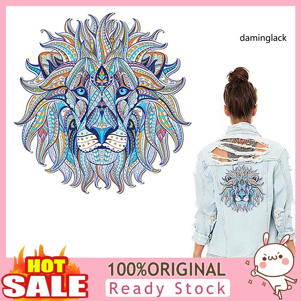 DAMH_Fashion DIY Lion Iron-on Heat Transfer Clothes Patches Stickers Applique Decor