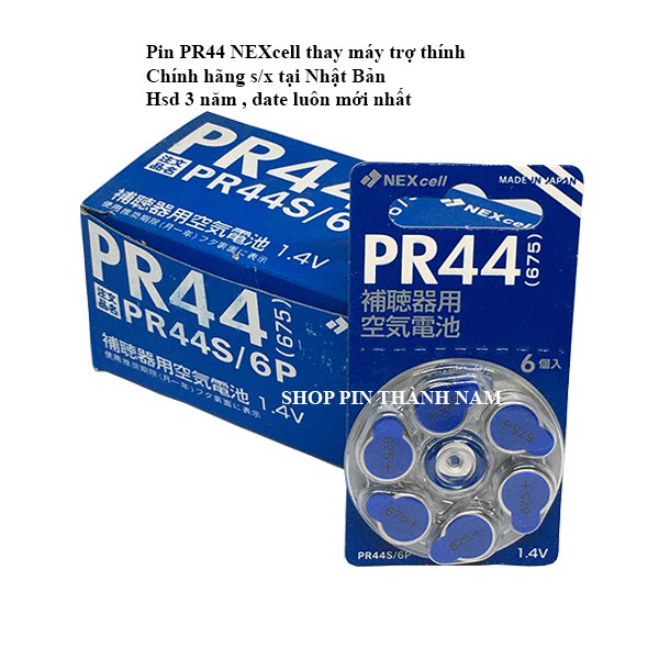 Vỉ 6 Viên Pin PR44 Maxell Dùng Cho Máy Trợ Thính Size 675