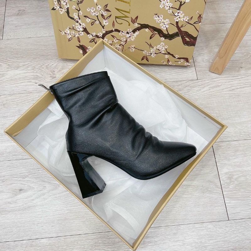 X Boot Gót Vát 9p Da Nhún Cổ Cao Mềm Êm Fullbox Cao Cấp